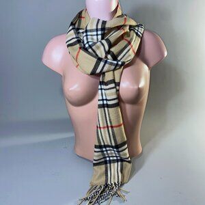 Super Soft Italian Made Cashmere Plaid the Classic Camel Plaid